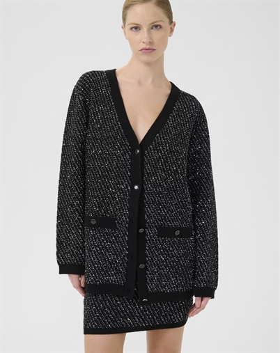 Gestuz - GZCosma Cardigan - Black with Lurex